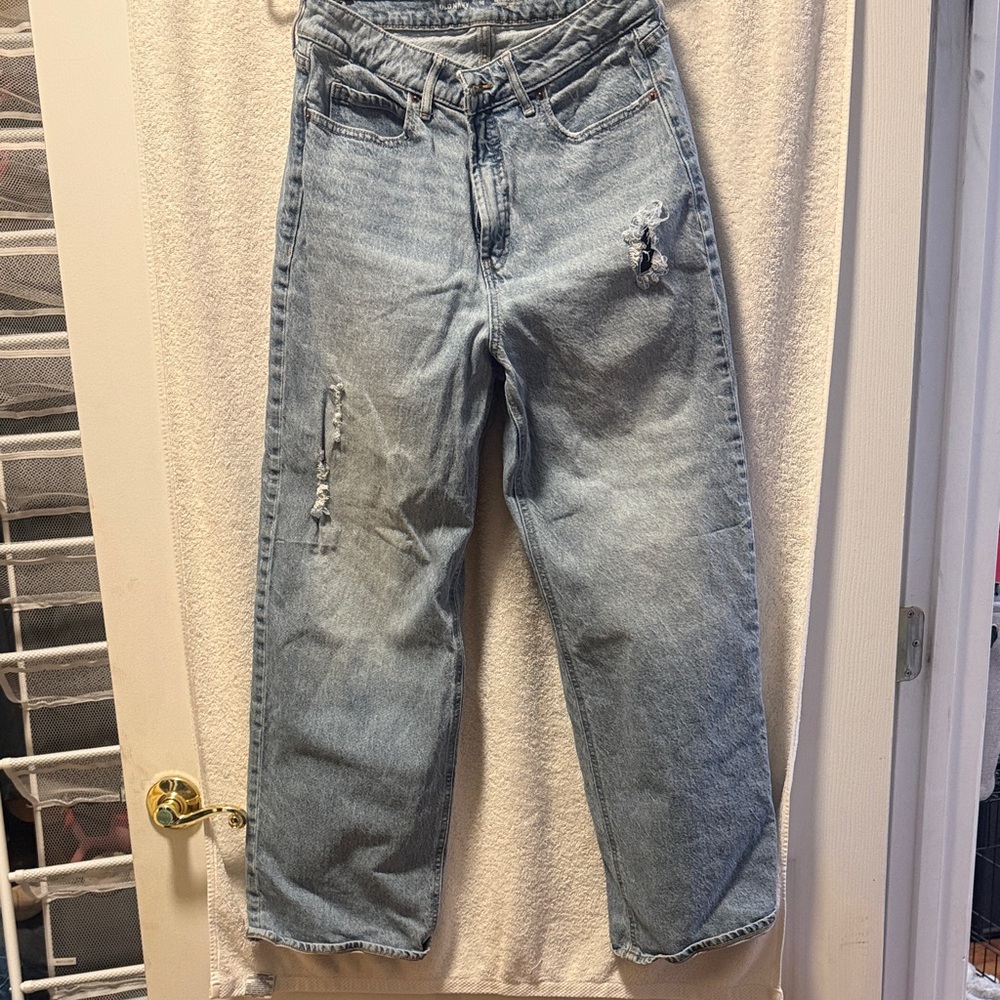 Old Navy Light Blue High-Rise Straight Jeans